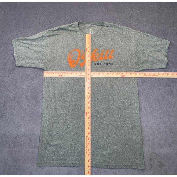 O’Neill T-Shirt Gray with Orange Logo Men’s Large - Picture 4 of 5